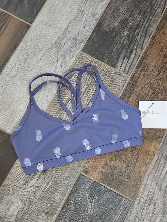 Beyond Yoga Other - Beyond Yoga Lavender Purple Pineapple-Print Sports Bra